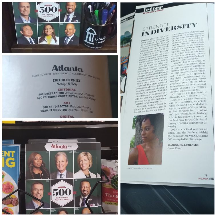 I'm the Guest Editor for 'Atlanta' magazine's 2023 issue of 'Atlanta